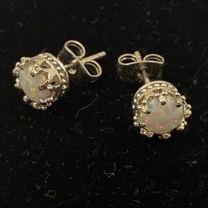 Designs by Gioelli Sterling Silver Lab-Created Opal
Stud Earrings